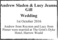 Andrew Sladen & Lucy Jeanne Gill