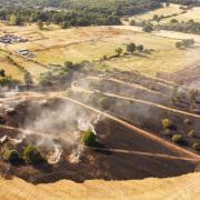 A fire in Cheshunt, Hertfordshire on Monday, July 18