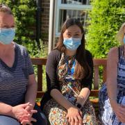 Liz, Lucy and Collette first meeting at Garden House Hospice Care