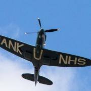 The 'Thank U NHS' Spitfire. Picture: John Davies