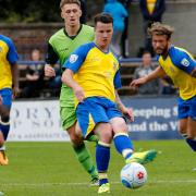 Matt Ball playing for St Albans City against Gosport Borough in October 2016.