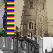 Forster Country sculpture in St Nicholas’ churchyard in Stevenage, Essendon Church and The Sun pub in Baldock