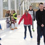 Ice skating at The North Pole event in Cambridge.