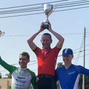 Martin Lawless of Ashwell Cycling Club (right) was third in the Tour ta Malta.