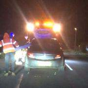 A takeaway driver was caught driving without a licence or insurance in Little Eversden and has had his car seized.