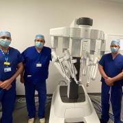 Urology surgeons with the da Vinci Xi robot