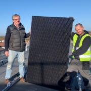 Solar panels have been installed on the North Herts Council building in Letchworth