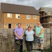 Hawthorn Way residents Mike Burt and Beverley and John Sims say the new homes being built at the back of their property in Royston will mean their privacy is impacted.