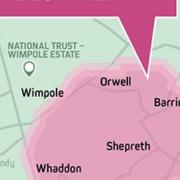 The proposed location of the new town which Thakeham is looking to develop in South Cambs