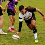 Royston score a try during their touch rugby tournament.