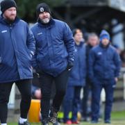 Chris Watters (left) has become joint manager at Royston Town with Steve Castle. Picture: DANNY LOO PHOTOGRAPHY