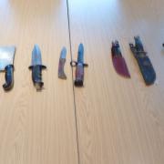 Knives handed in during a previous amnesty in Hertfordshire