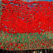 The display of poppies at Melbourn Springs Care Home