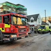 Emergency services attended the incident in High Street, Royston