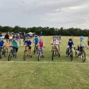 Riders in the U10 scratch race prepare for the start at Cycle Club Ashwell. Picture: CCA