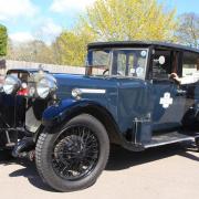 Zara Lachlen with her father Guy's 1928 Sunbeam