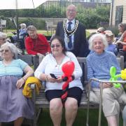 Staff, residents, and guests including the Mayor of Royston, Cllr John Rees, all attended the party