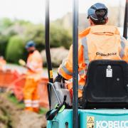 Engineers are completing fibre optic cabling in Meldreth