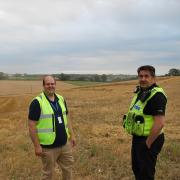 Police and Crime Commissioner for Hertfordshire   Jonathan Ash-Edwards with Sgt David Miller