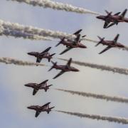 The Red Arrows at the Duxford Flying Finale