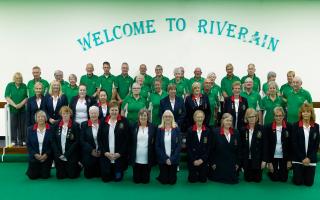 The Hertfordshire and England Ladies short-mat bowls teams.