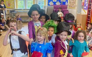 Therfield pupils dressed up for World Book Day