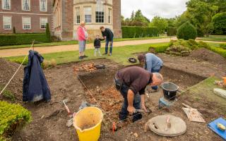 An archaeological dig takes place at Wimpole Estate