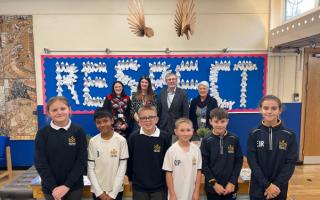 KJAR primary pupils with Royston councillors